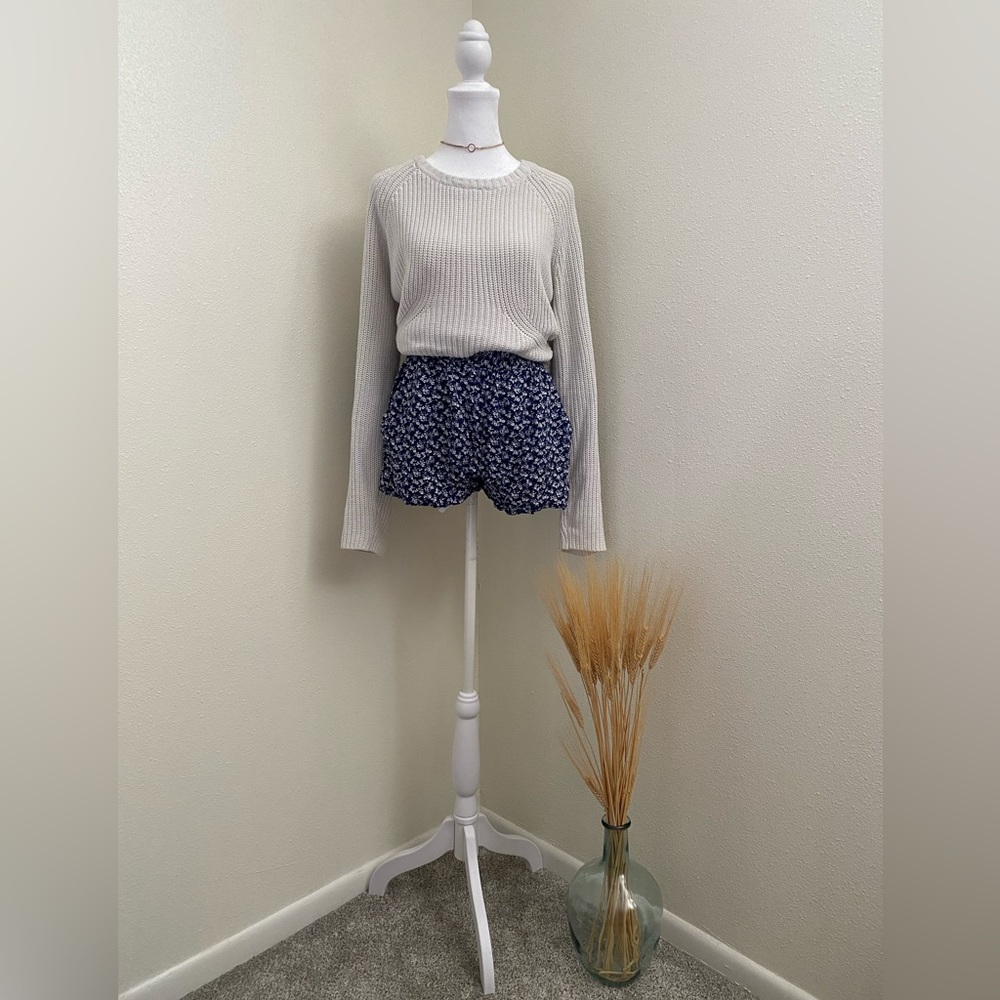 Blue Floral Shorts